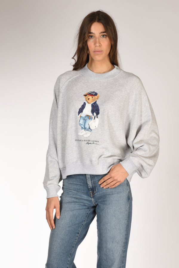 Polo Ralph Lauren Felpa Orso Grigio Donna