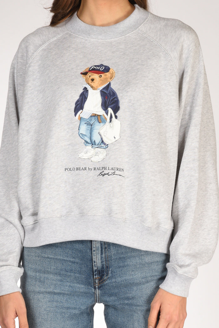 Polo Ralph Lauren Felpa Orso Grigio Donna - 3