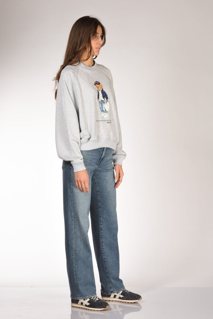Polo Ralph Lauren Felpa Orso Grigio Donna - 4