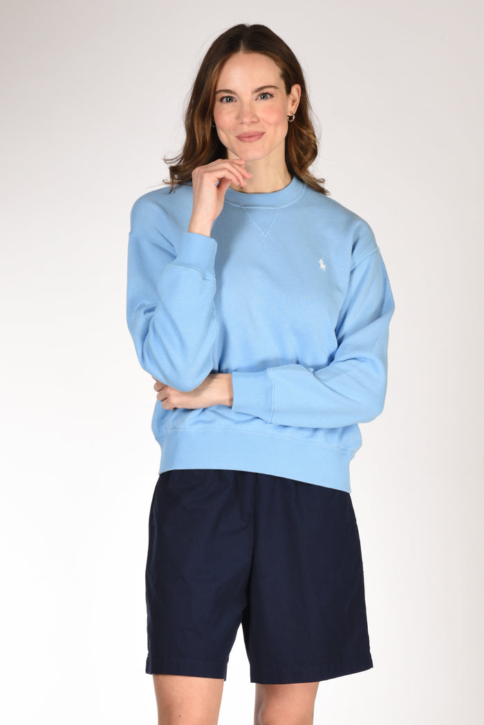 Polo Ralph Lauren Felpa Girocollo Azzurro Donna - 1