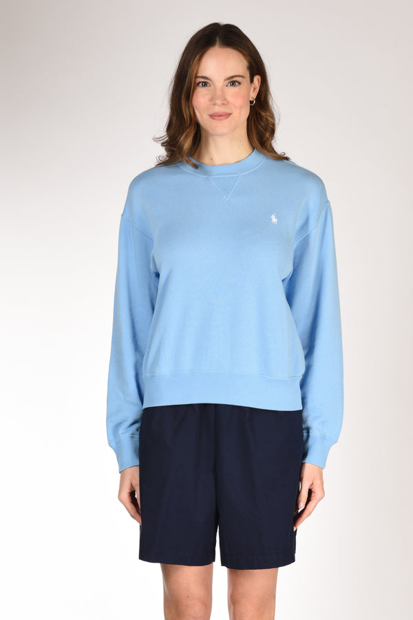 Polo Ralph Lauren Felpa Girocollo Azzurro Donna-2