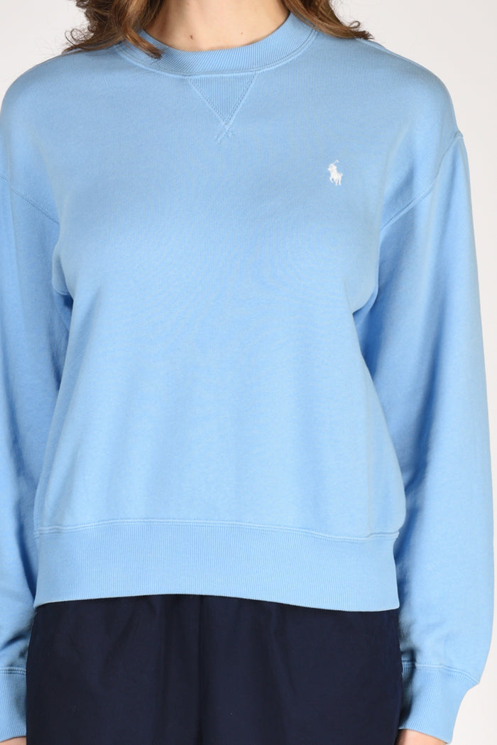 Polo Ralph Lauren Felpa Girocollo Azzurro Donna - 3