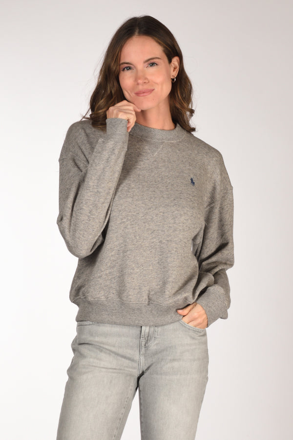 Polo Ralph Lauren Felpa Girocollo Grigio Donna