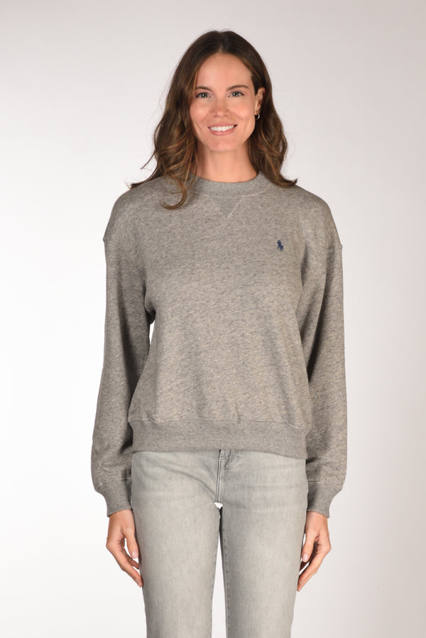 Polo Ralph Lauren Felpa Girocollo Grigio Donna-2