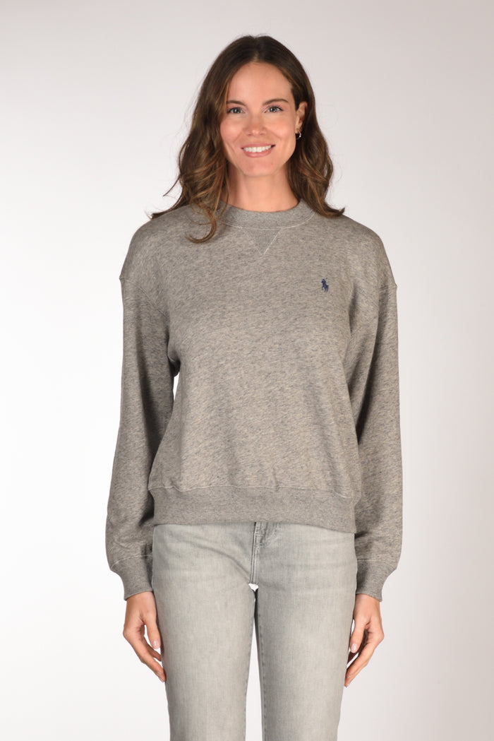 Polo Ralph Lauren Felpa Girocollo Grigio Donna - 2
