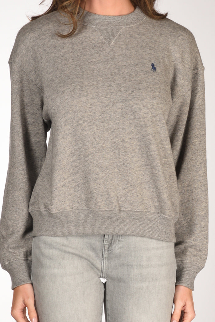 Polo Ralph Lauren Felpa Girocollo Grigio Donna - 3
