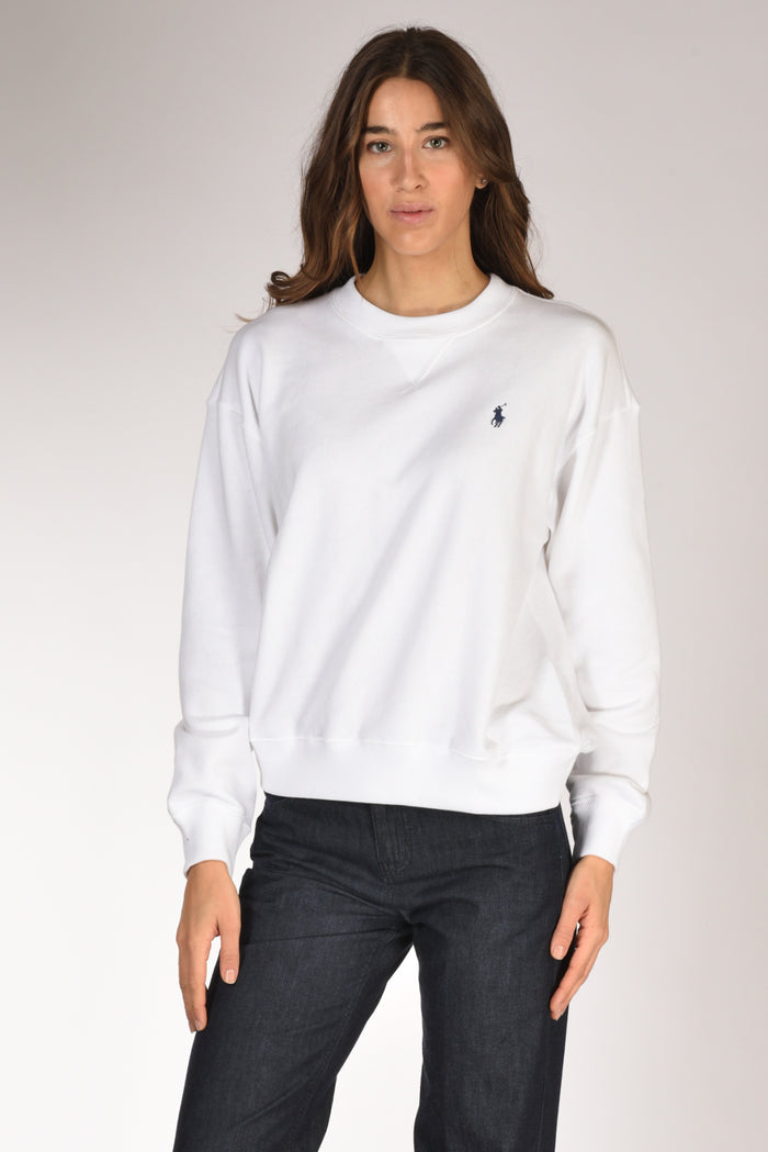 Polo Ralph Lauren Felpa Girocollo Bianco Donna - 1