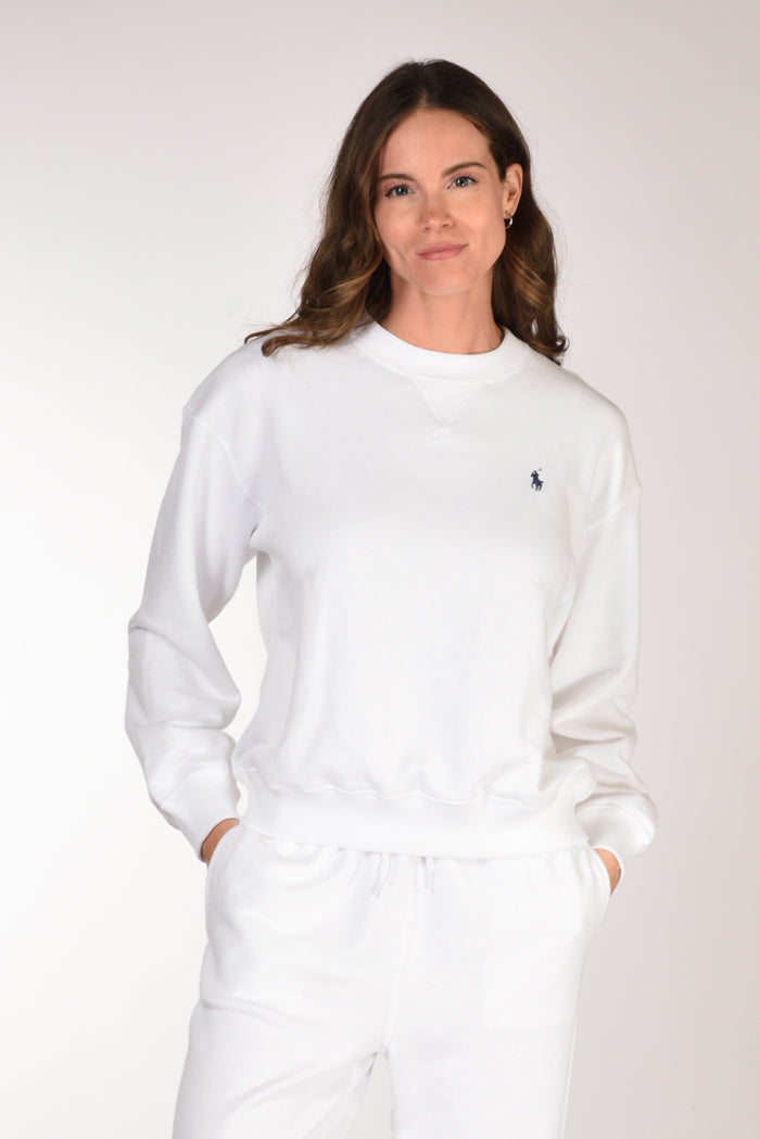 Polo Ralph Lauren Felpa Girocollo Bianco Donna - 1
