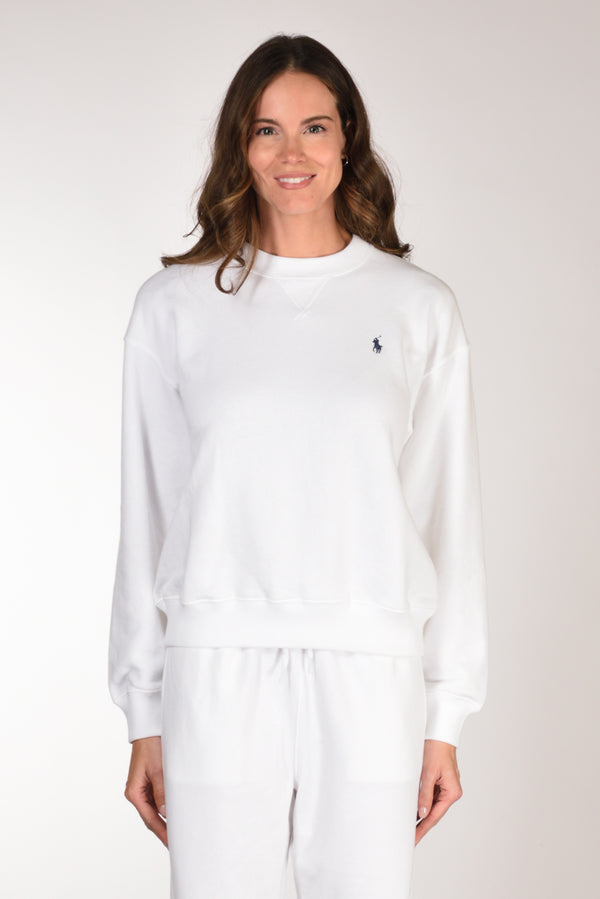 Polo Ralph Lauren Felpa Girocollo Bianco Donna-2