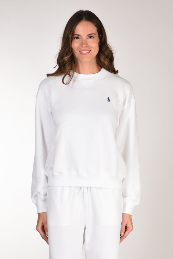 Polo Ralph Lauren Felpa Girocollo Bianco Donna - 2