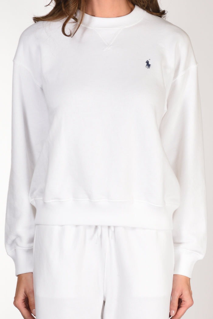 Polo Ralph Lauren Felpa Girocollo Bianco Donna - 3