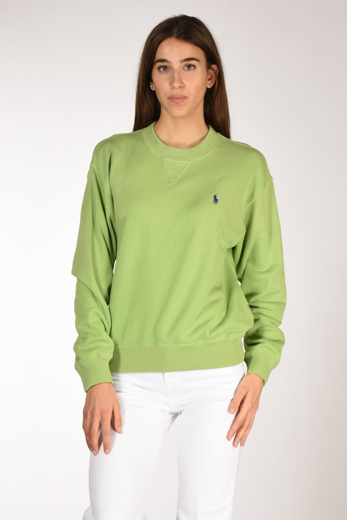 Polo Ralph Lauren Felpa Girocollo Verde Chiaro Donna - 1