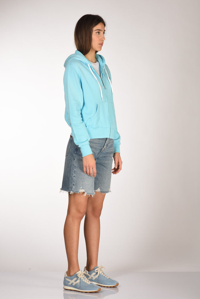Polo Ralph Lauren Felpa Zip Azzurro Donna - 4