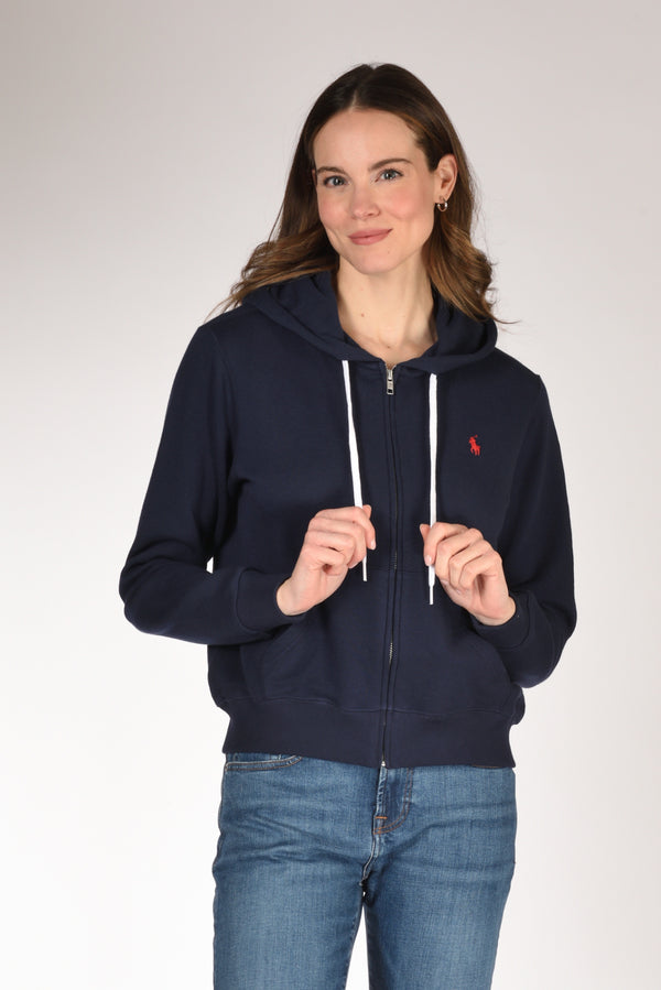 Polo Ralph Lauren Felpa Zip Blu Donna