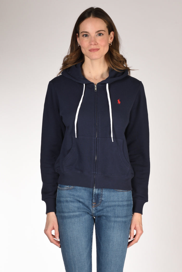 Polo Ralph Lauren Felpa Zip Blu Donna - 2