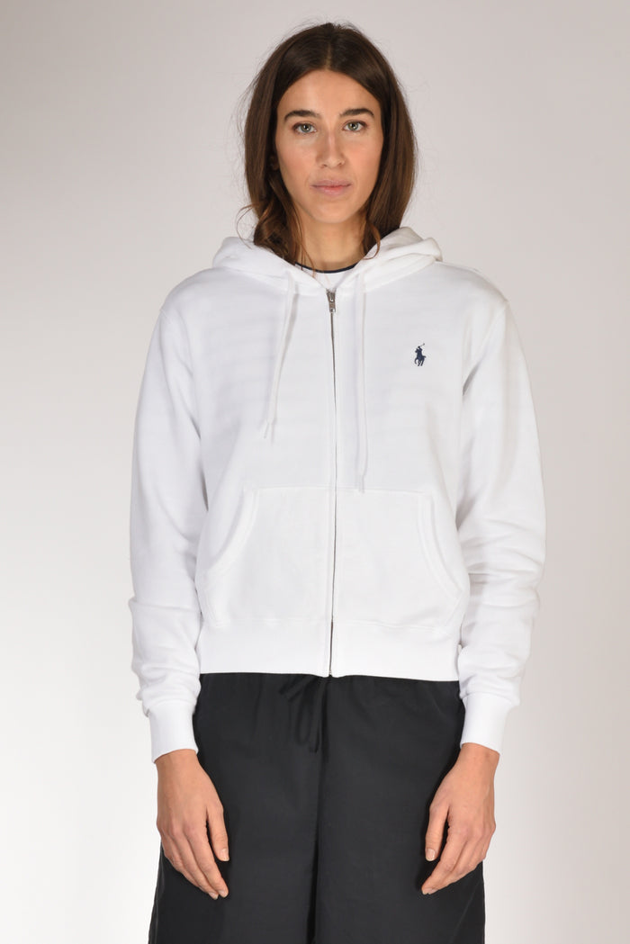 Polo Ralph Lauren Felpa Zip Bianco Donna - 2
