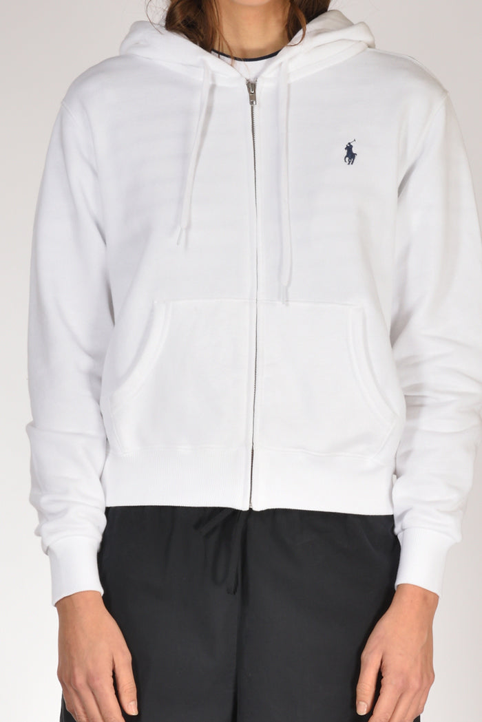 Polo Ralph Lauren Felpa Zip Bianco Donna - 3