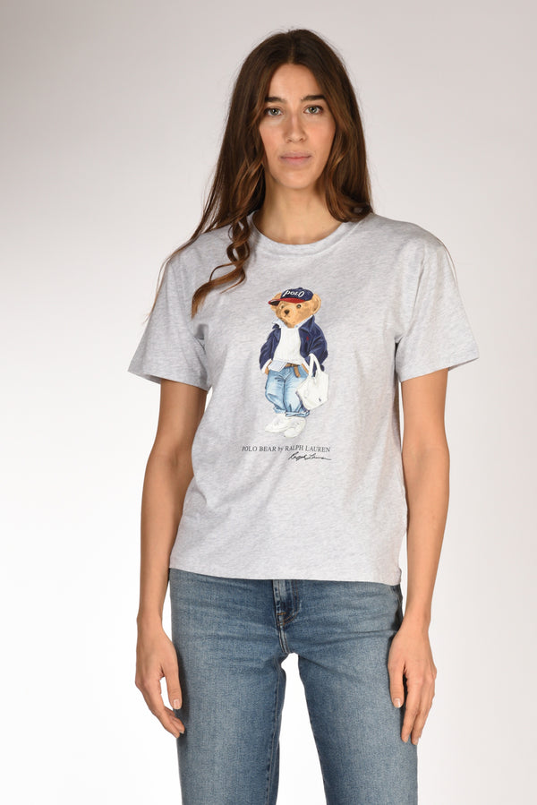 Polo Ralph Lauren Tshirt Orso Grigio Donna-2