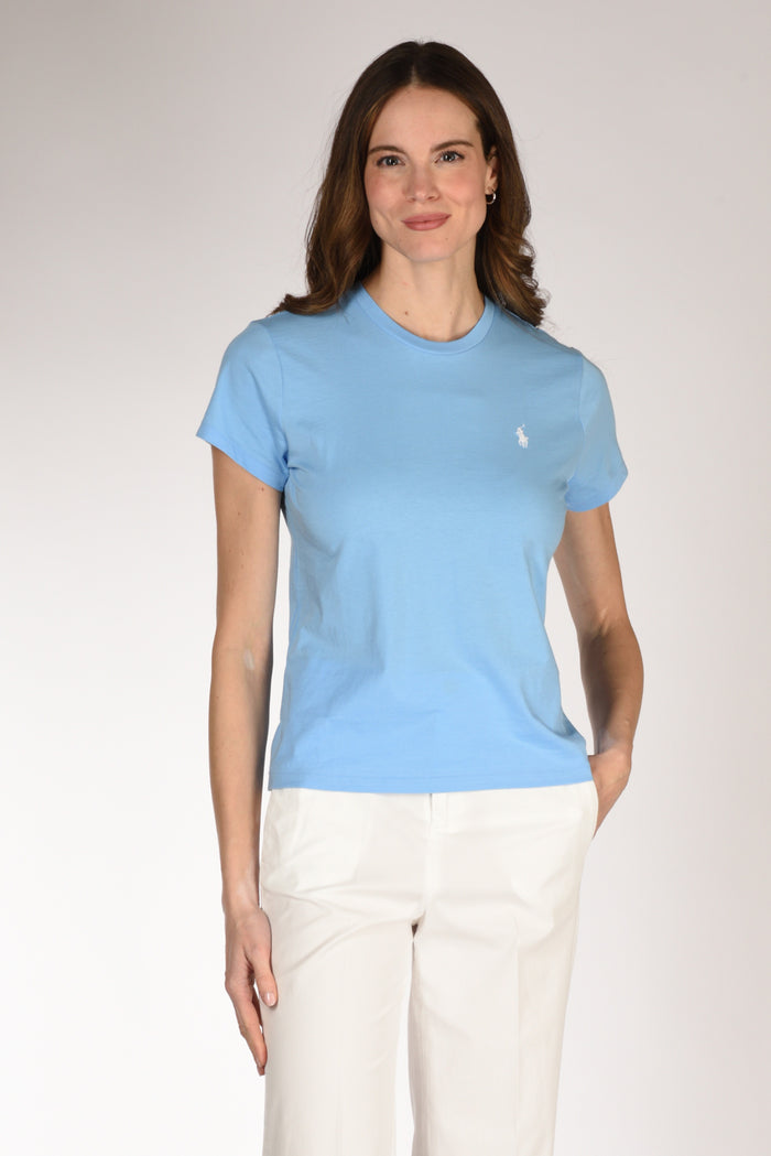Polo Ralph Lauren Tshirt M. Corta Azzurro Donna - 1