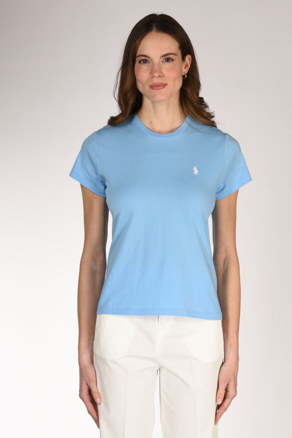 Polo Ralph Lauren Tshirt M. Corta Azzurro Donna-2