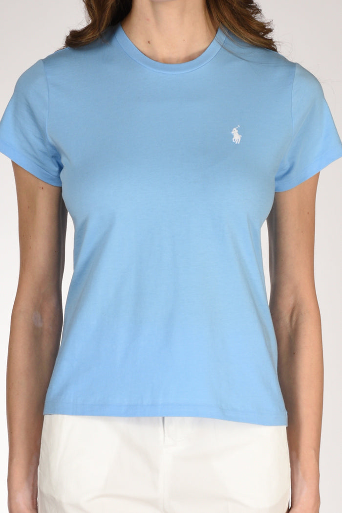 Polo Ralph Lauren Tshirt M. Corta Azzurro Donna - 3