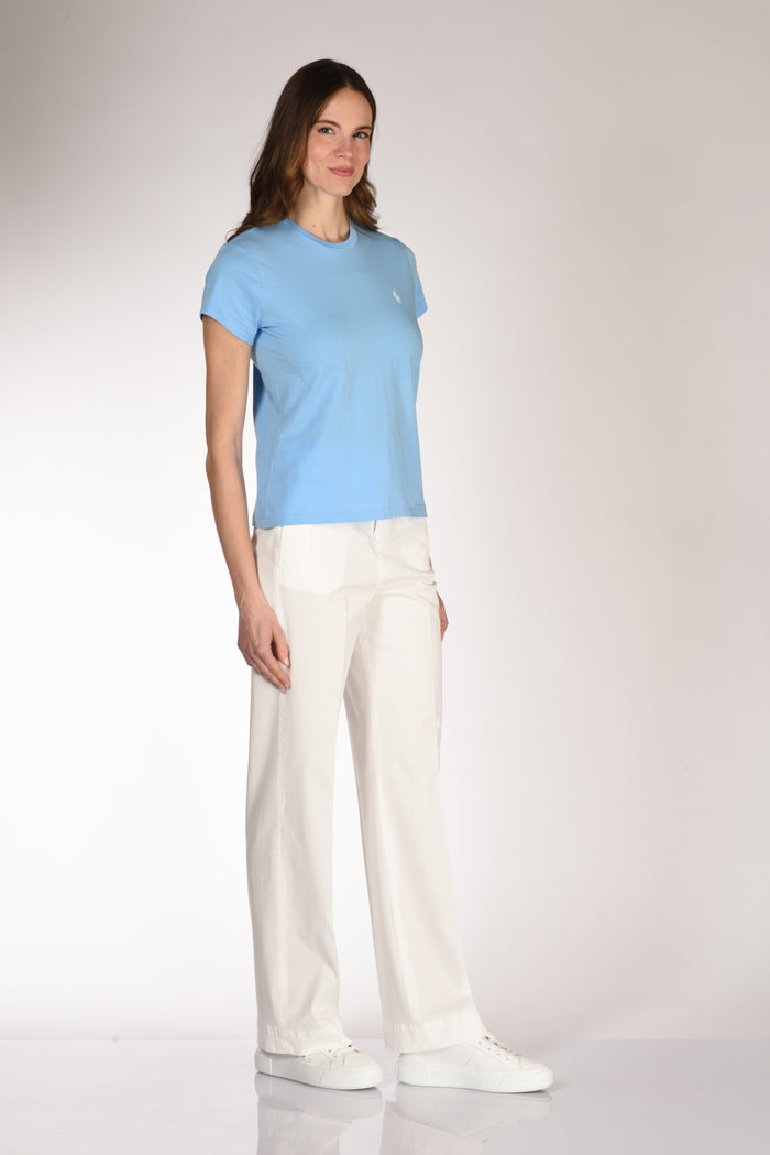 Polo Ralph Lauren Tshirt M. Corta Azzurro Donna - 4