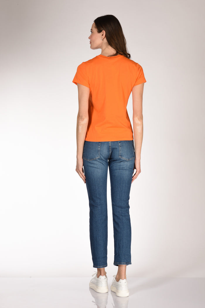 Polo Ralph Lauren Tshirt M. Corta Arancio Donna - 5