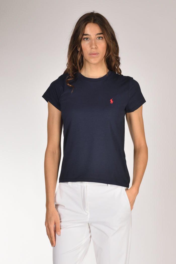 Polo Ralph Lauren Tshirt M. Corta Blu Donna - 1