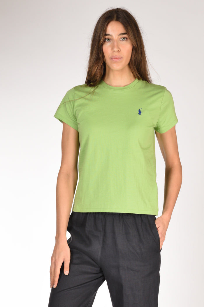 Polo Ralph Lauren Tshirt M. Corta Verde Chiaro Donna - 1