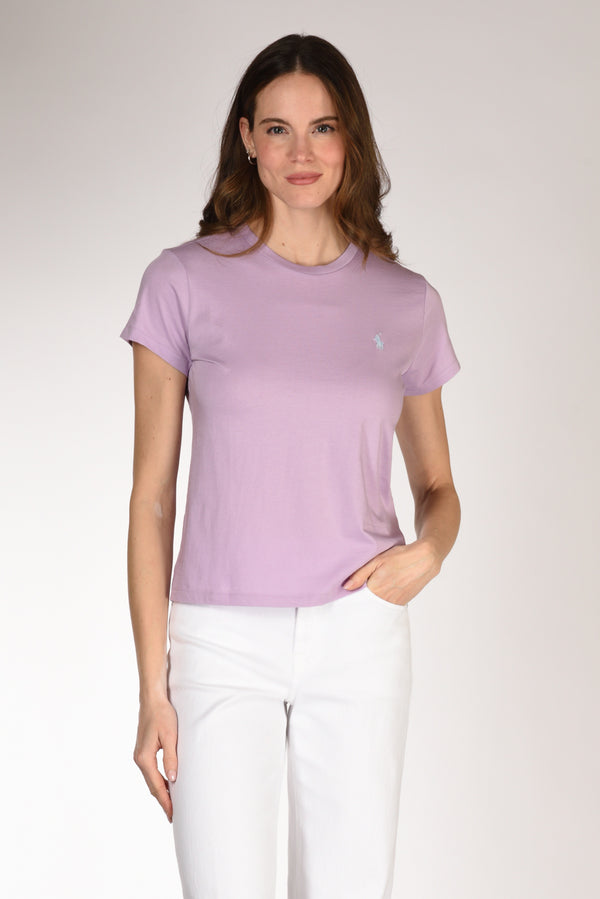 Polo Ralph Lauren Tshirt M. Corta Viola Chiaro Donna
