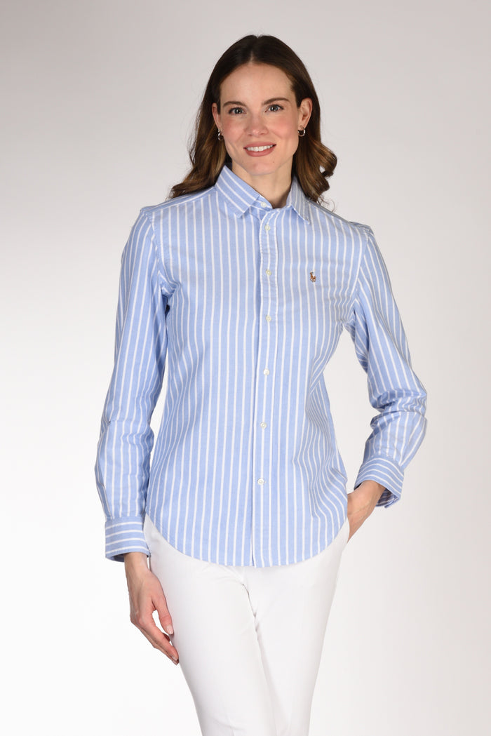 Polo Ralph Lauren Camicia Rigata Azzurro/bianco Donna - 1