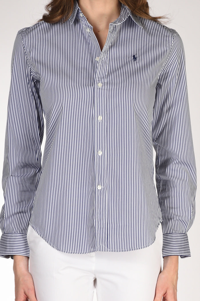 Polo Ralph Lauren Camicia Rigata Bianco/blu Donna - 3
