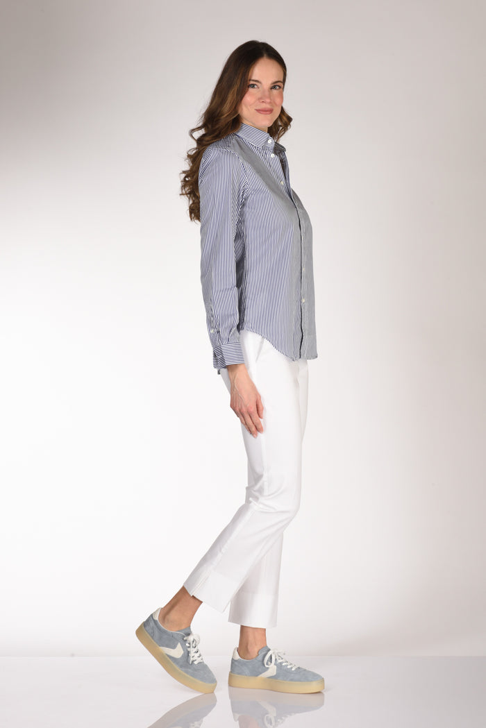 Polo Ralph Lauren Camicia Rigata Bianco/blu Donna - 4