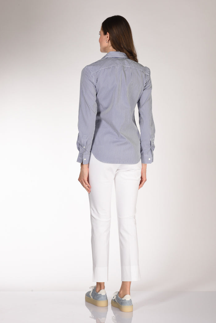 Polo Ralph Lauren Camicia Rigata Bianco/blu Donna - 5