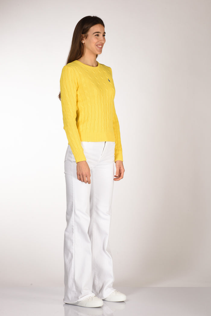 Polo Ralph Lauren Maglia Treccia Giallo Donna - 4