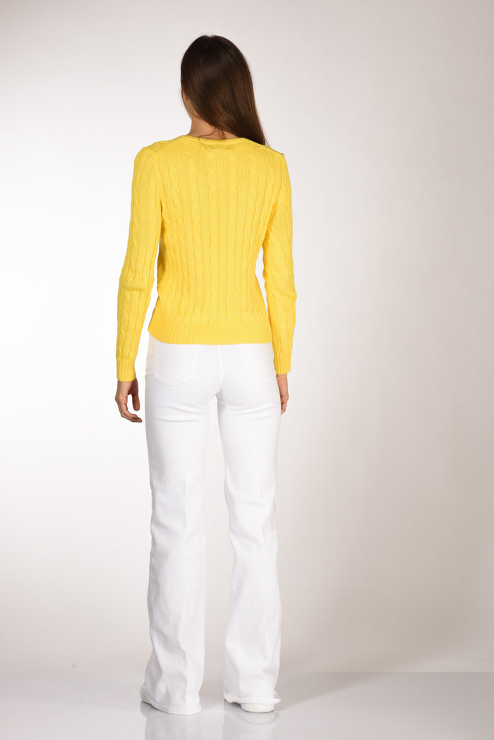 Polo Ralph Lauren Maglia Treccia Giallo Donna - 5