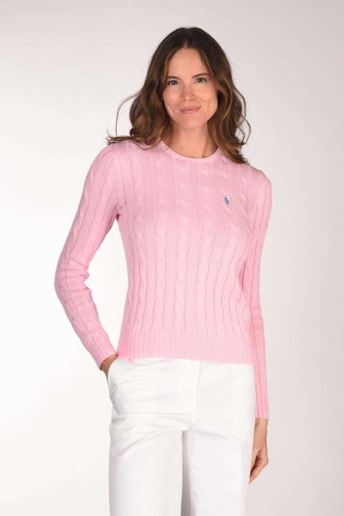 Polo Ralph Lauren Maglia Treccia Rosa Donna - 1