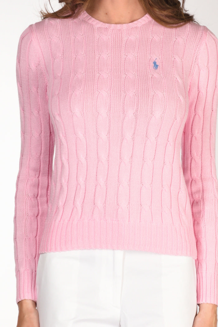 Polo Ralph Lauren Maglia Treccia Rosa Donna - 3