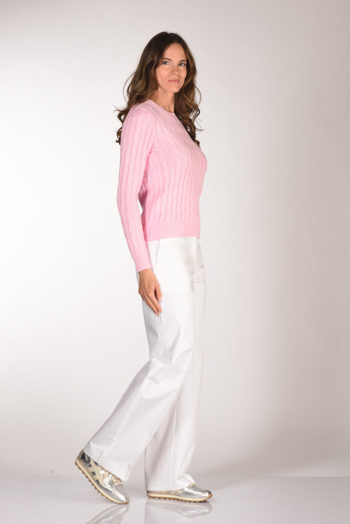 Polo Ralph Lauren Maglia Treccia Rosa Donna - 5