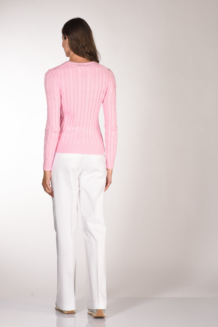 Polo Ralph Lauren Maglia Treccia Rosa Donna - 6