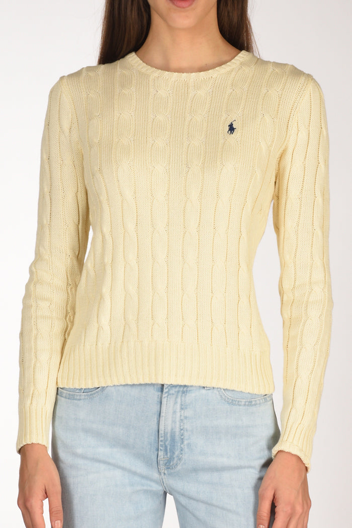 Polo Ralph Lauren Maglia Treccia Crema Donna - 3