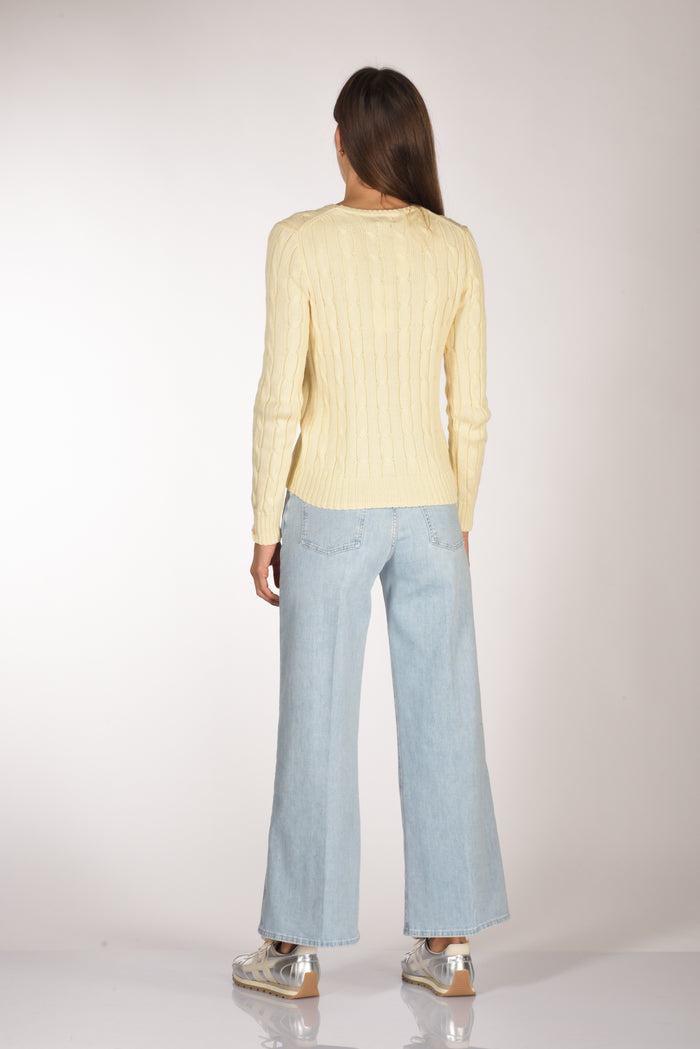 Polo Ralph Lauren Maglia Treccia Crema Donna - 5