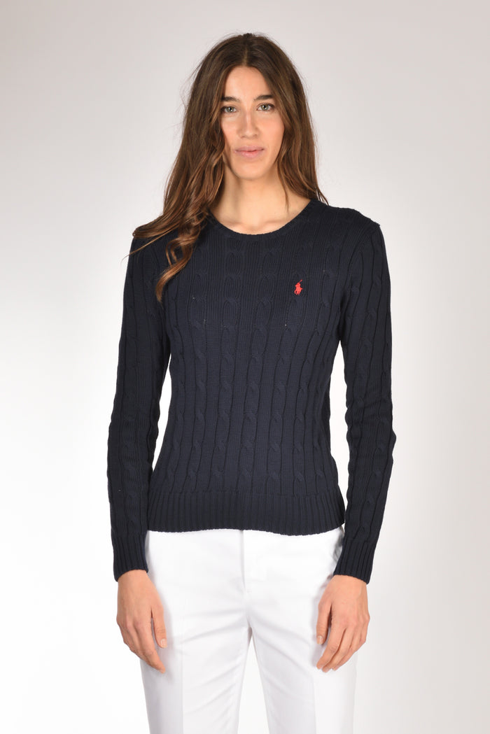 Polo Ralph Lauren Maglia Treccia Blu Donna - 2