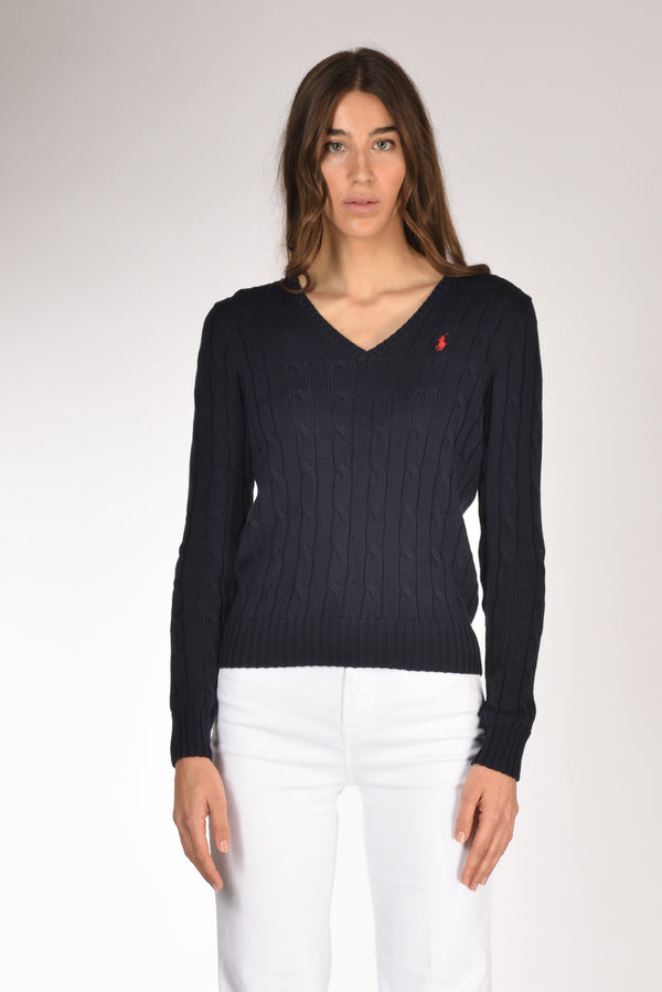 Polo Ralph Lauren Maglia V Blu Donna-2