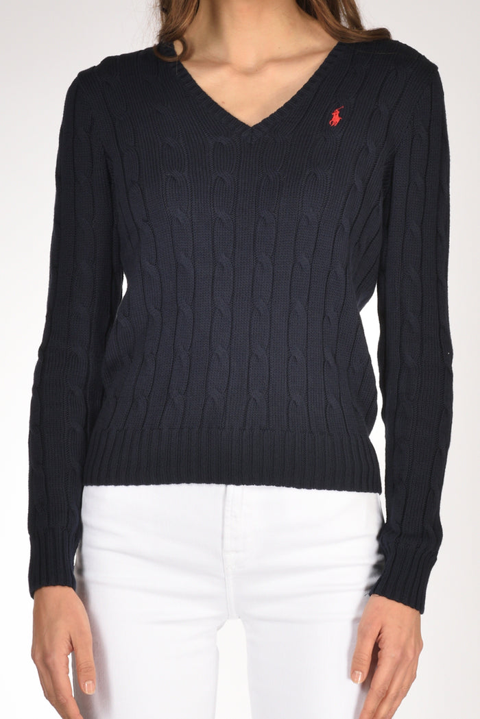 Polo Ralph Lauren Maglia V Blu Donna - 3