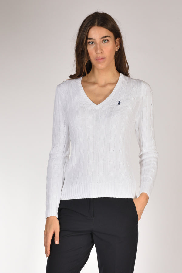 Polo Ralph Lauren Maglia V Bianco Donna