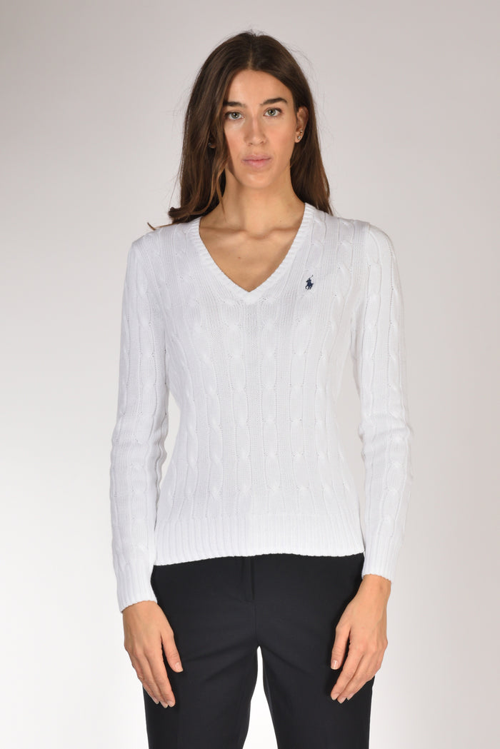 Polo Ralph Lauren Maglia V Bianco Donna - 2
