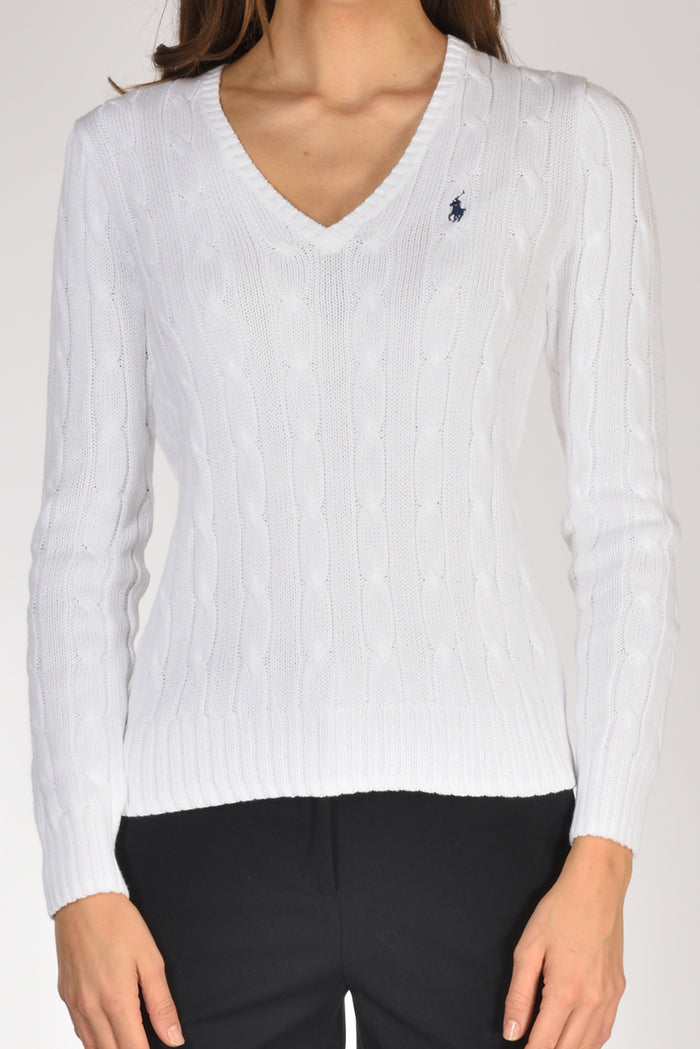 Polo Ralph Lauren Maglia V Bianco Donna - 3