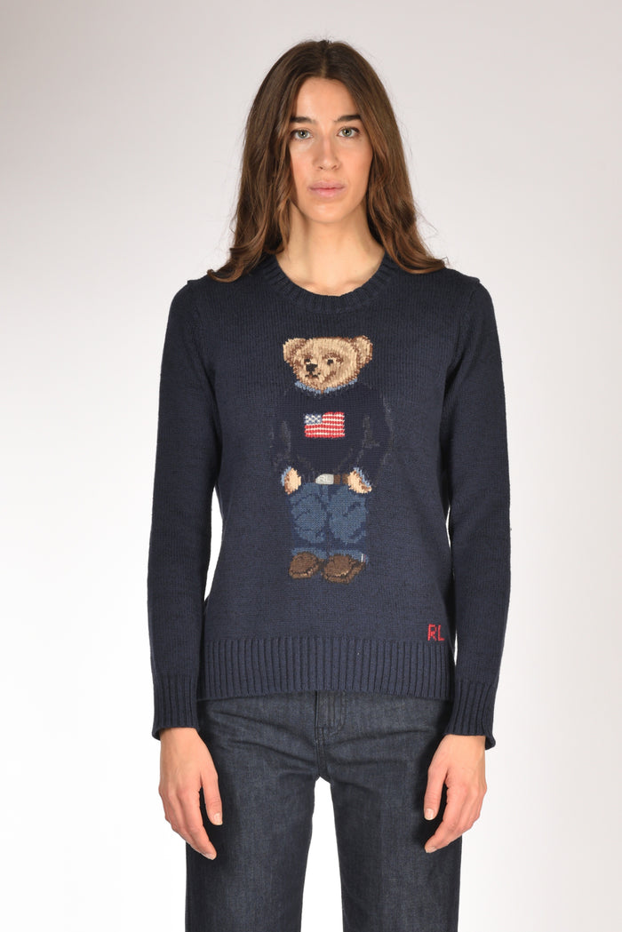 Polo Ralph Lauren Maglia Orsetto Blu Donna - 2