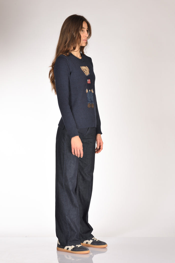 Polo Ralph Lauren Maglia Orsetto Blu Donna - 4